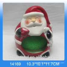 Ceramic sponge holder with santa figurine for kitchen